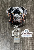 Cane Corso Black dog badge reel/ID Holder/card holder/dog badge reels/nurse badge reels