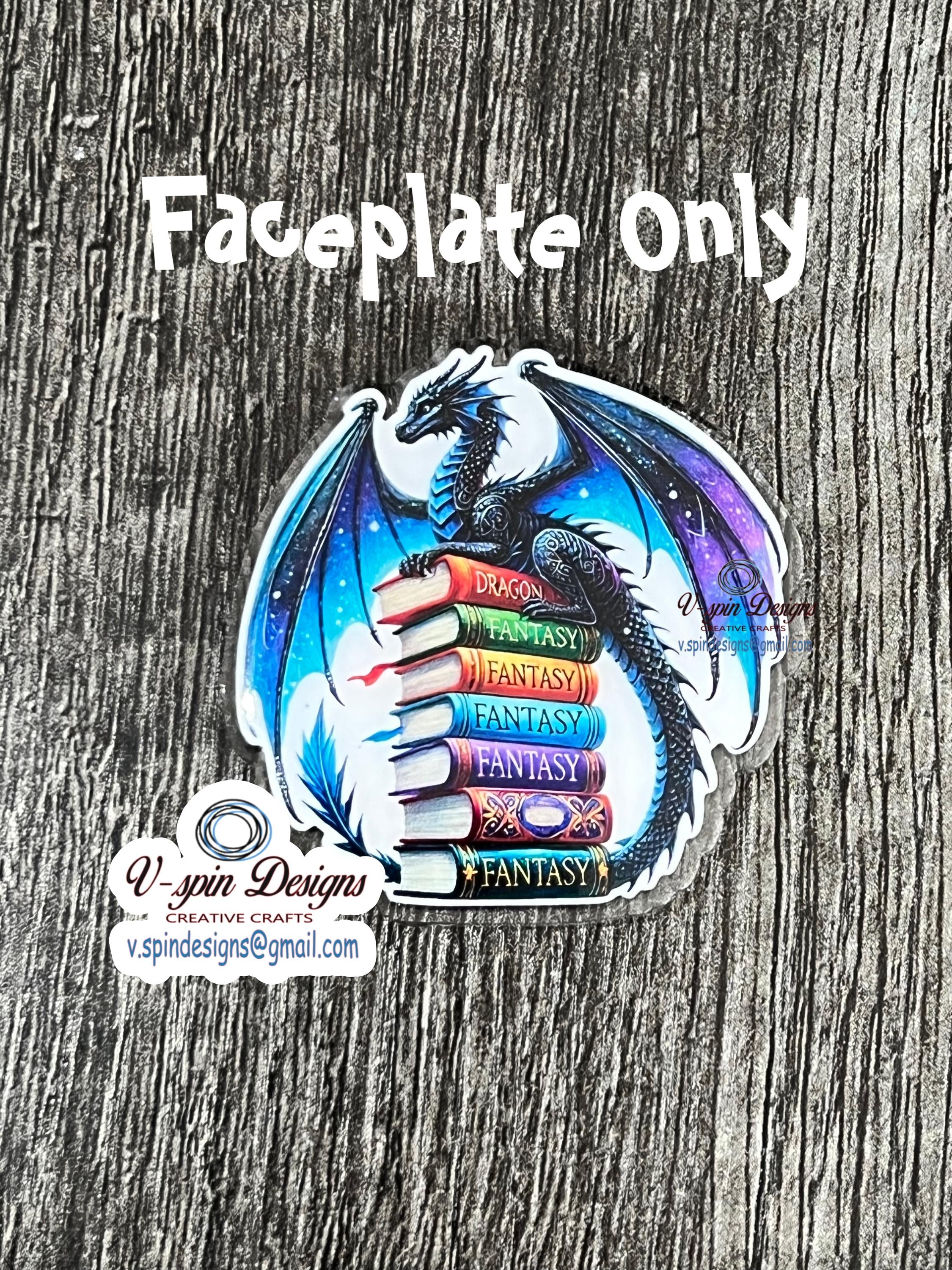 Fantasy Dragon Book badge reels/ID Holder/nurses/teachers/Book lovers/dragons