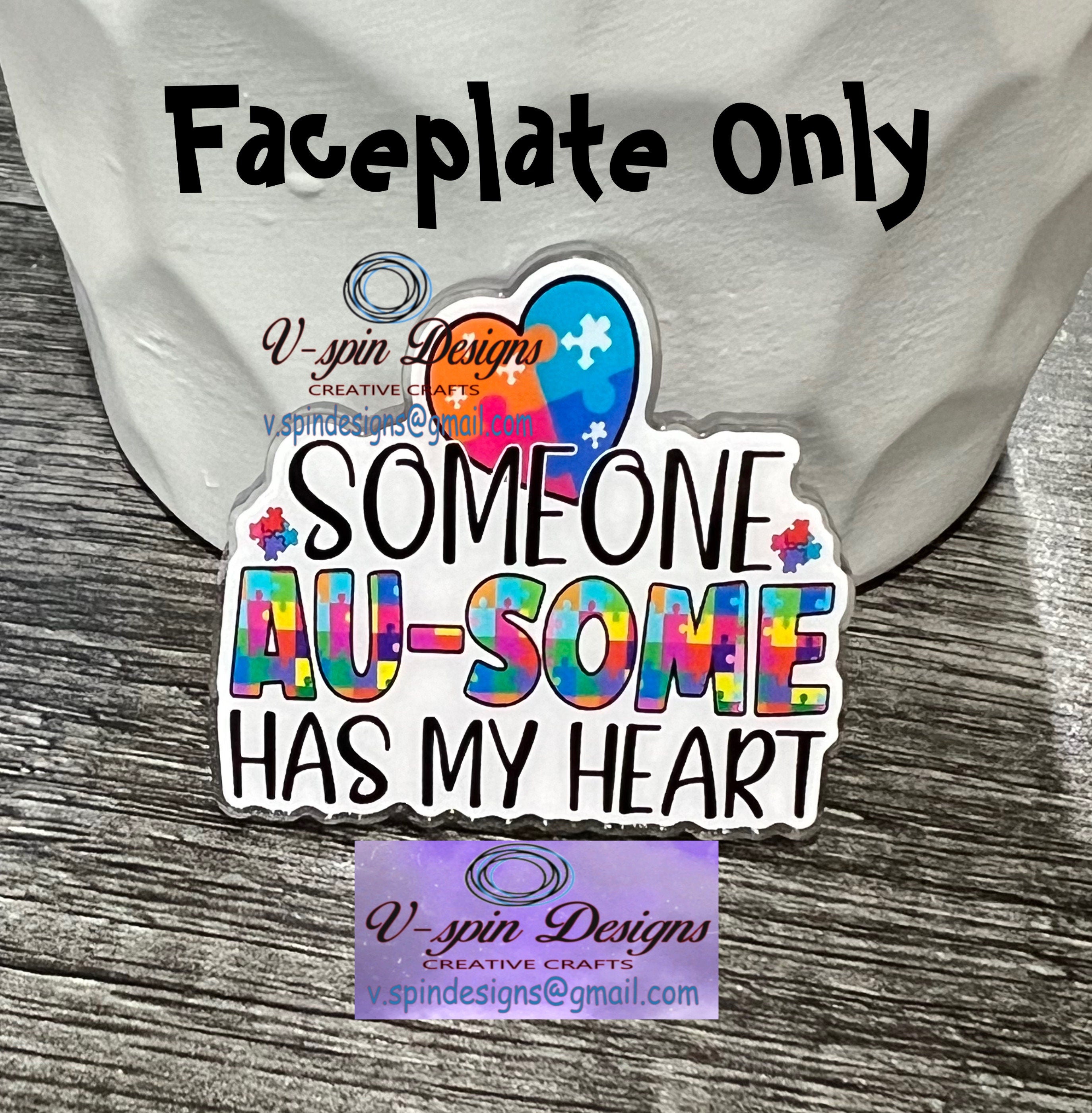 Autism “Someone Au-some Has My Heart” badge reel/ID holder/card holder/nurses/pediatrics/teachers