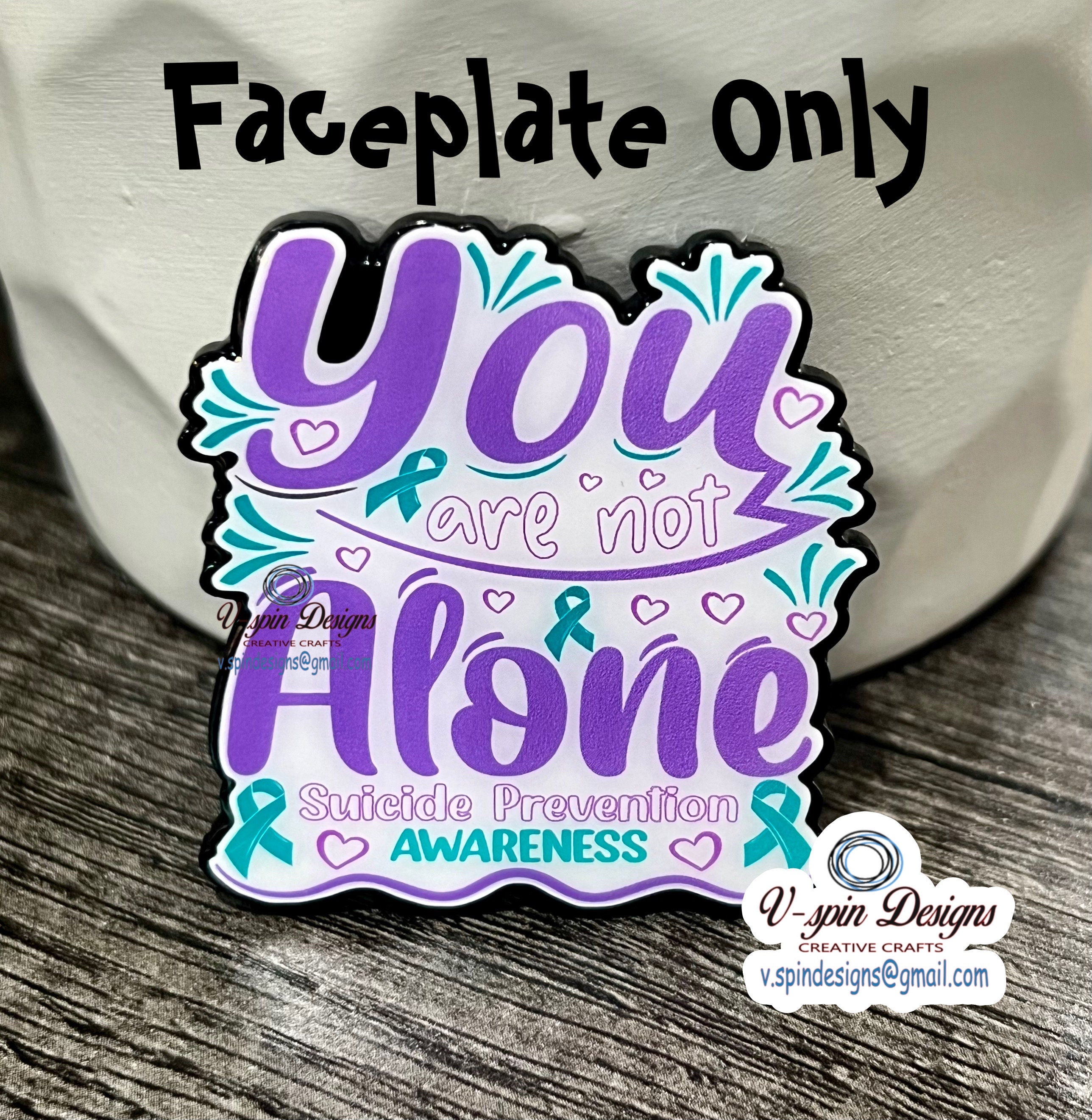 Suicide prevention “You are not alone” badge reel/ID Holder/nurses/teachers/suicide