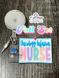 Oncology Infusion Nurse Badge Reel | Retractable Acrylic ID Holder