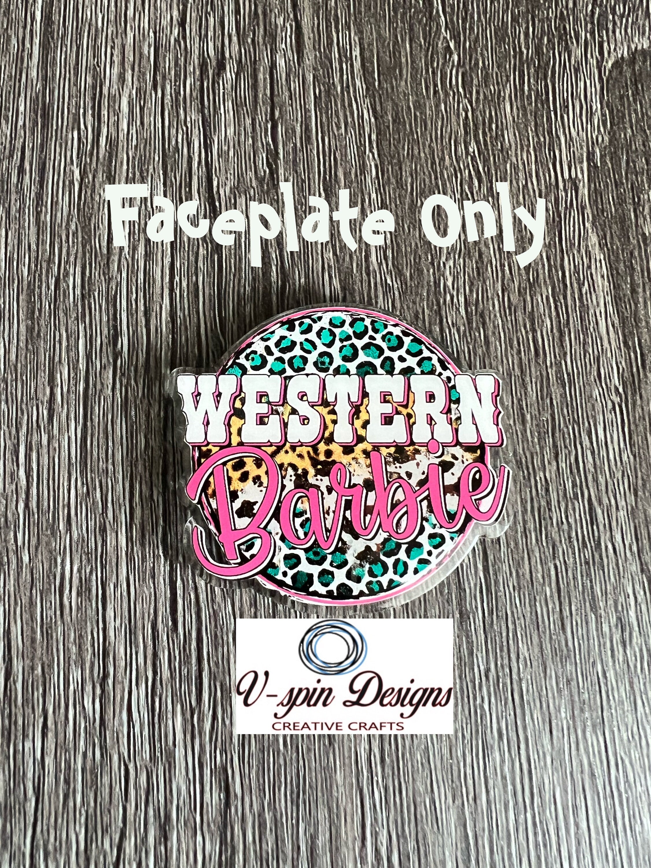 Western Cowgirl Badge Reel | Retractable Acrylic ID Holder