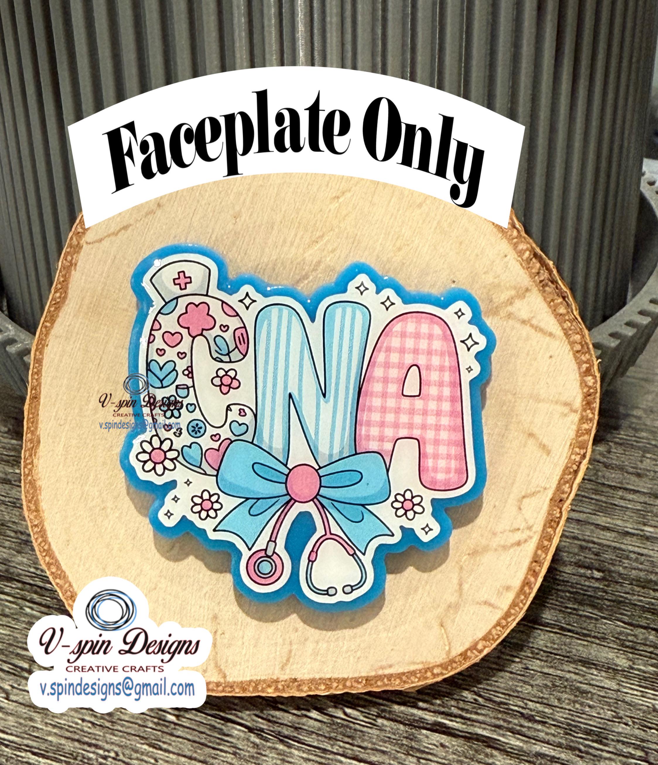 CNA Badge Reel: Light Blue Acrylic Retractable ID Holder