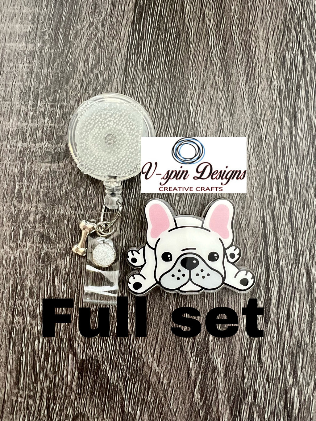 Frenchie Dog Badge Reel
