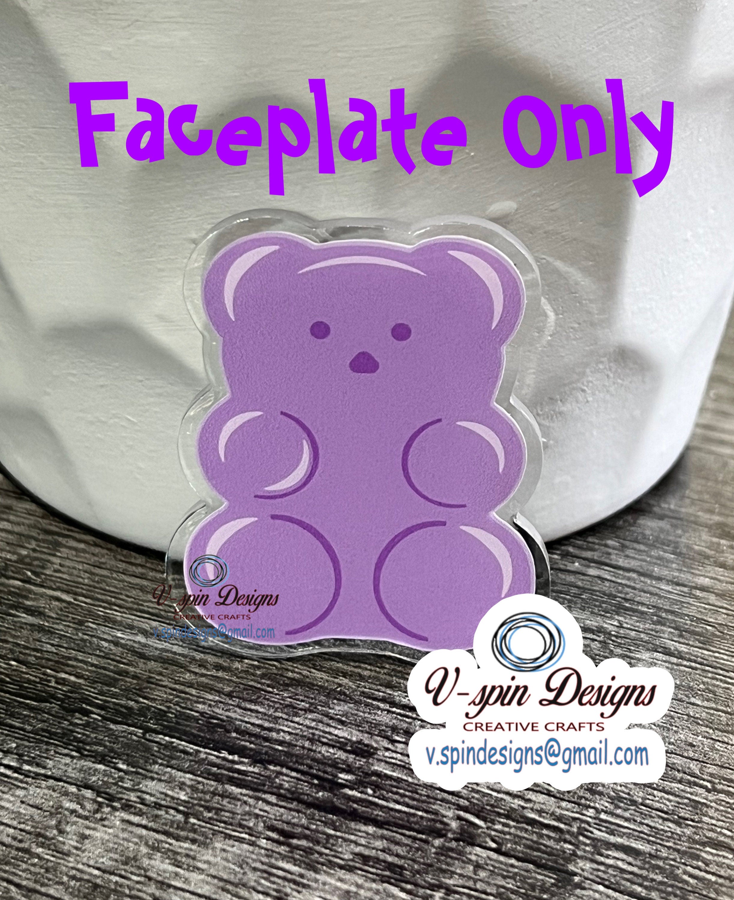 Chunky Gummy Bear purple retractable badge reel/ID holder/nurse/card holder/teachers/students/candy