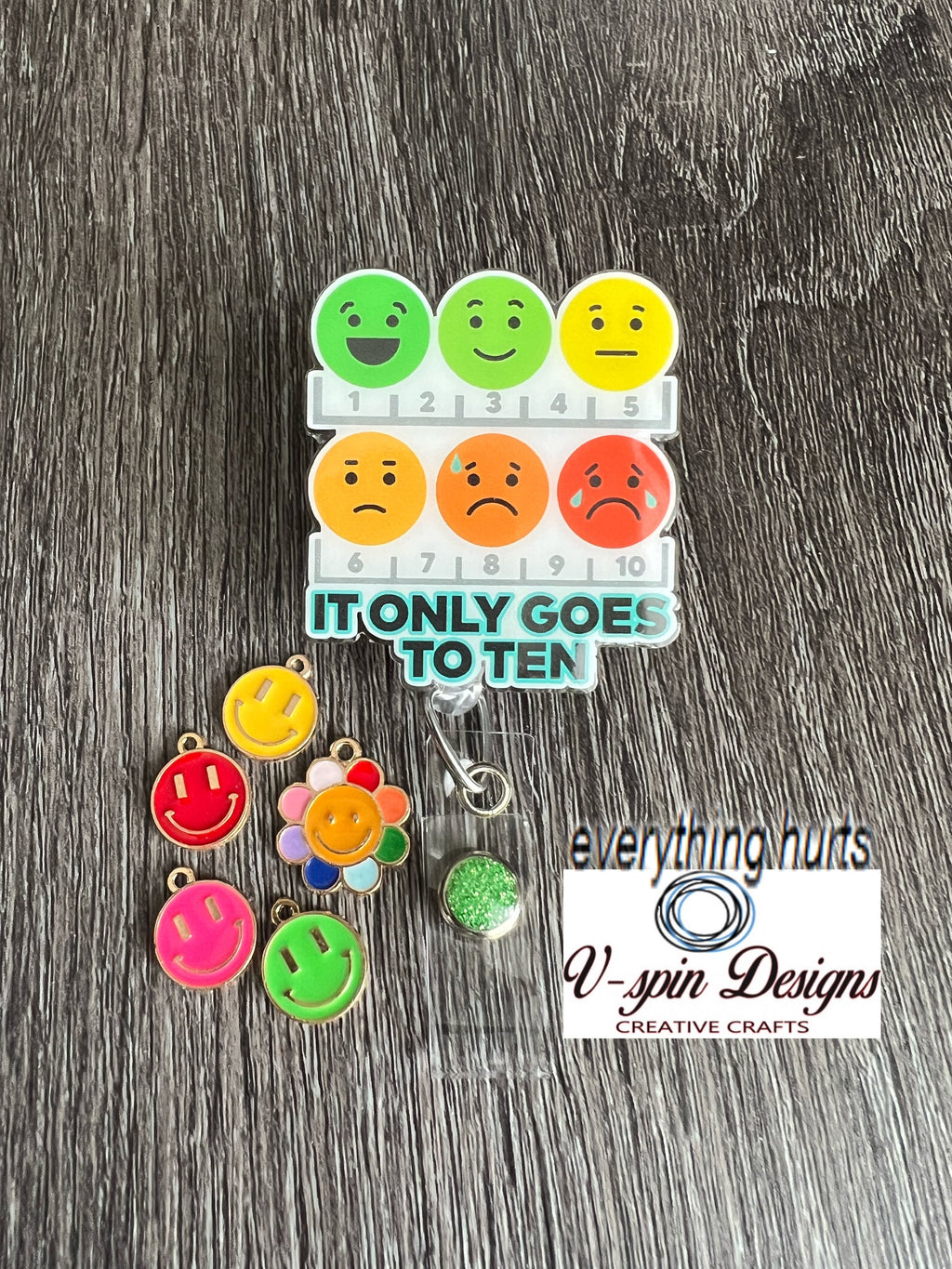 "It Only Goes to 10" Badge Reel | Funny Retractable Acrylic ID Holder