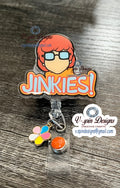 Acrylic Jinkies! Badge reel/ID Holder/nurses/teachers/students/old school/Cartoon badge reels