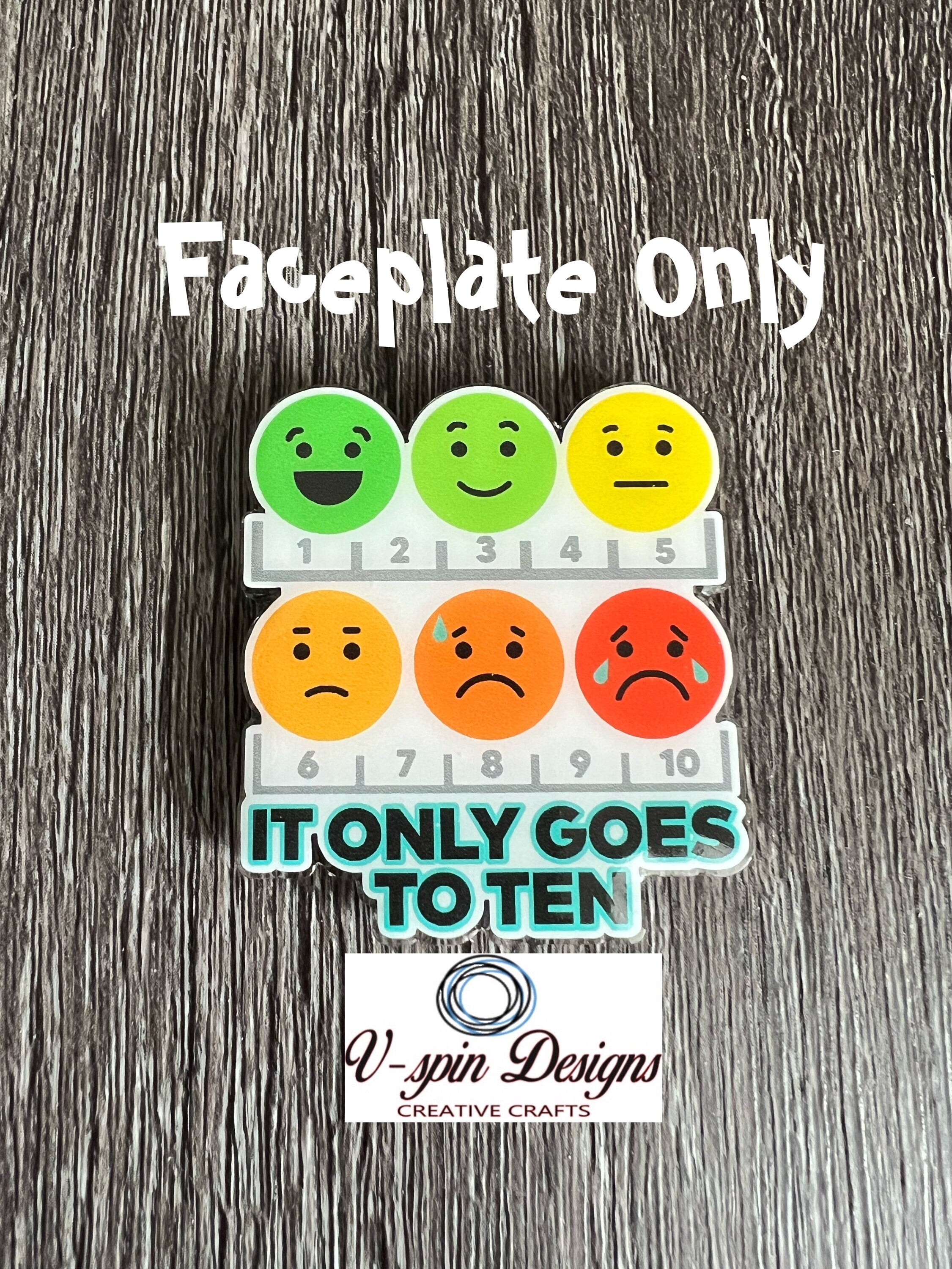 "It Only Goes to 10" Badge Reel | Funny Retractable Acrylic ID Holder