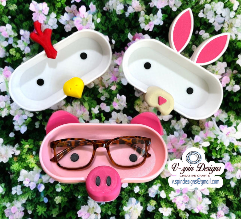 Funny Farm Animal Eyeglass Holder: 3D Printed Nick Knack Tray, Gifts for kids