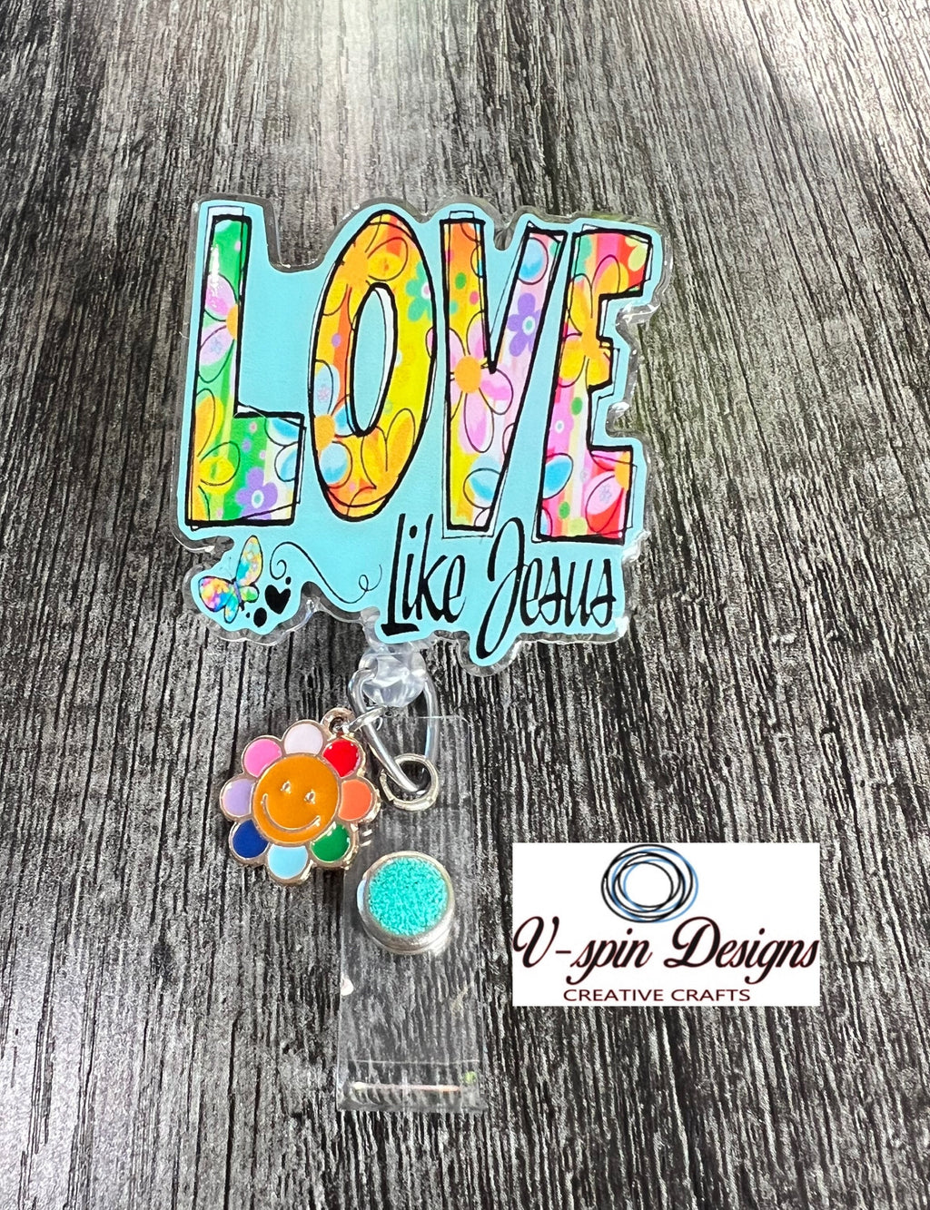 "Love Like Jesus" Badge Reel | Inspirational Retractable Acrylic ID Holder