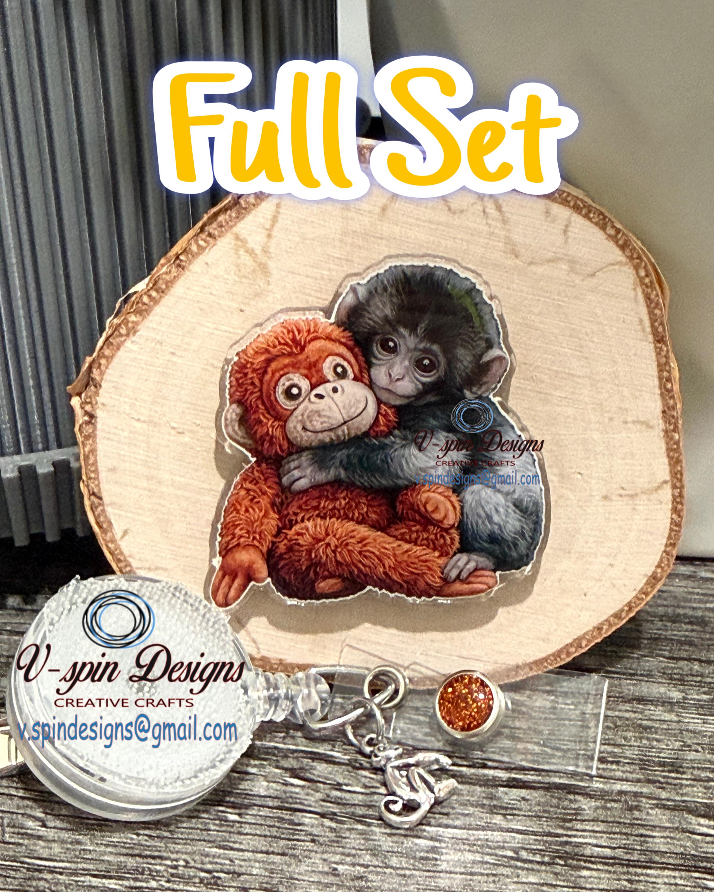 Cute monkey badge reel/ID holder/nurse badge reels