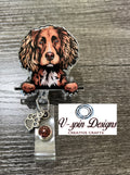 Boykin Spaniel dog Badge reel/ID Holder/card holder/nurses/teachers/students/dog badge reels