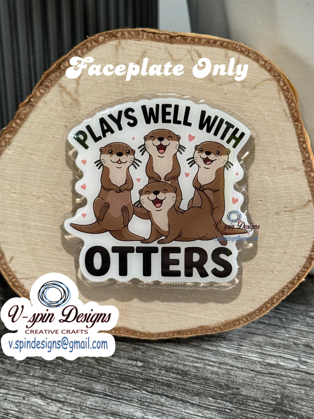 Funny Plays well with Otters Badge reel/ID Holder card holder/nurse badge reels/teachers/funny badge reels/gift for nurses