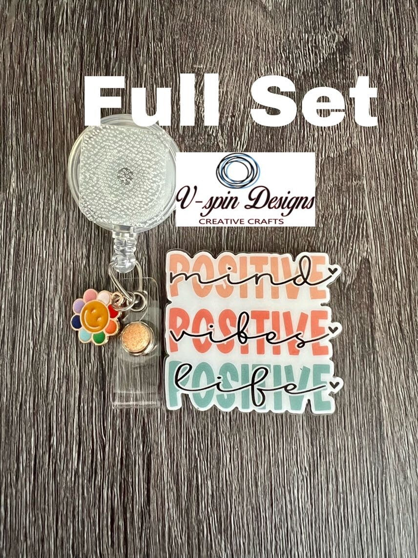 Positive badge reel/ID Holder card holder/nurse/teachers/Students /inspire
