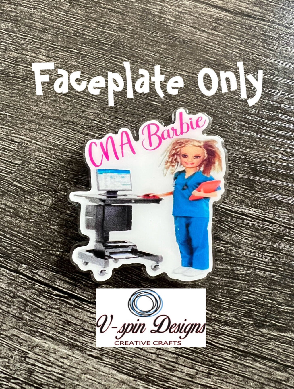 1.9”  Acrylic, Funny CNA Badge reel/ID Holder card holder/nurse/teachers/fun/silly nurse assistant