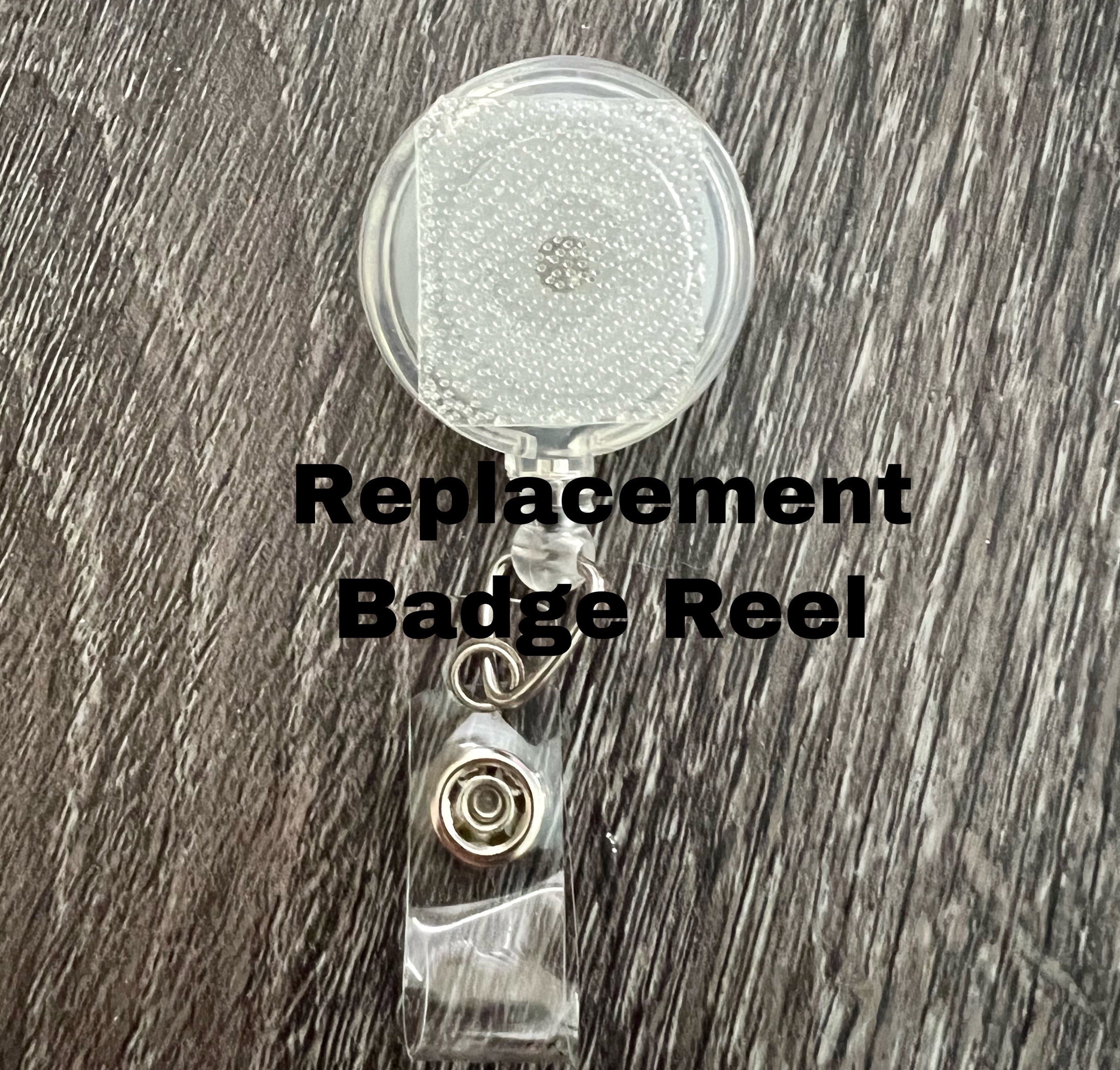 Replacement Badge Reel | 360 Alligator Clip or Belt Clip Option