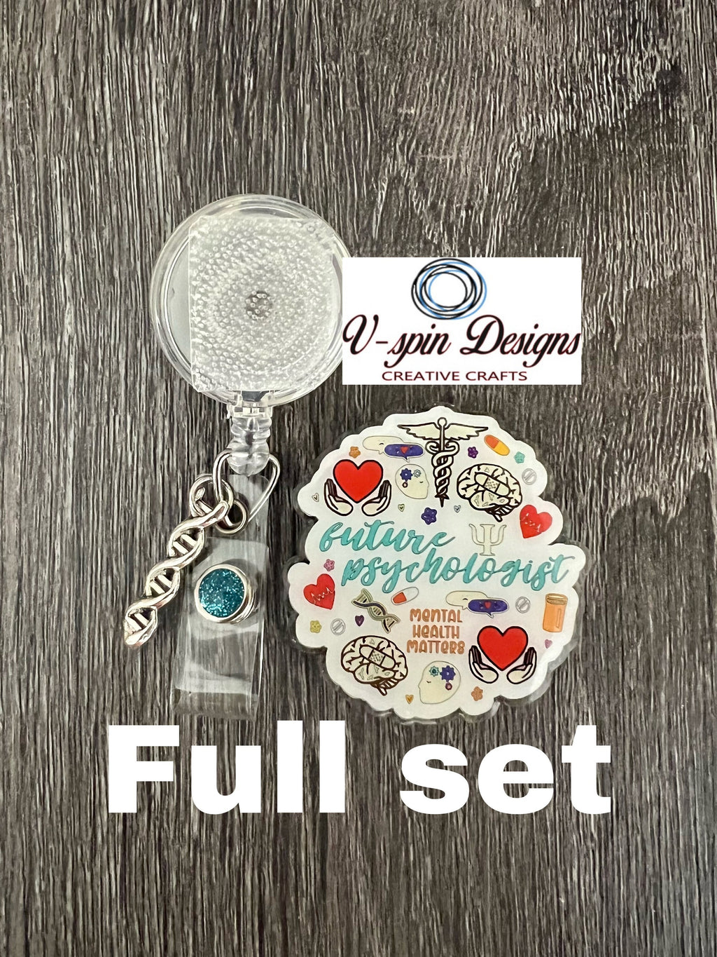 Future Psychologist badge reel/ID Holder/nurses/teachers/mental health/student badge reels