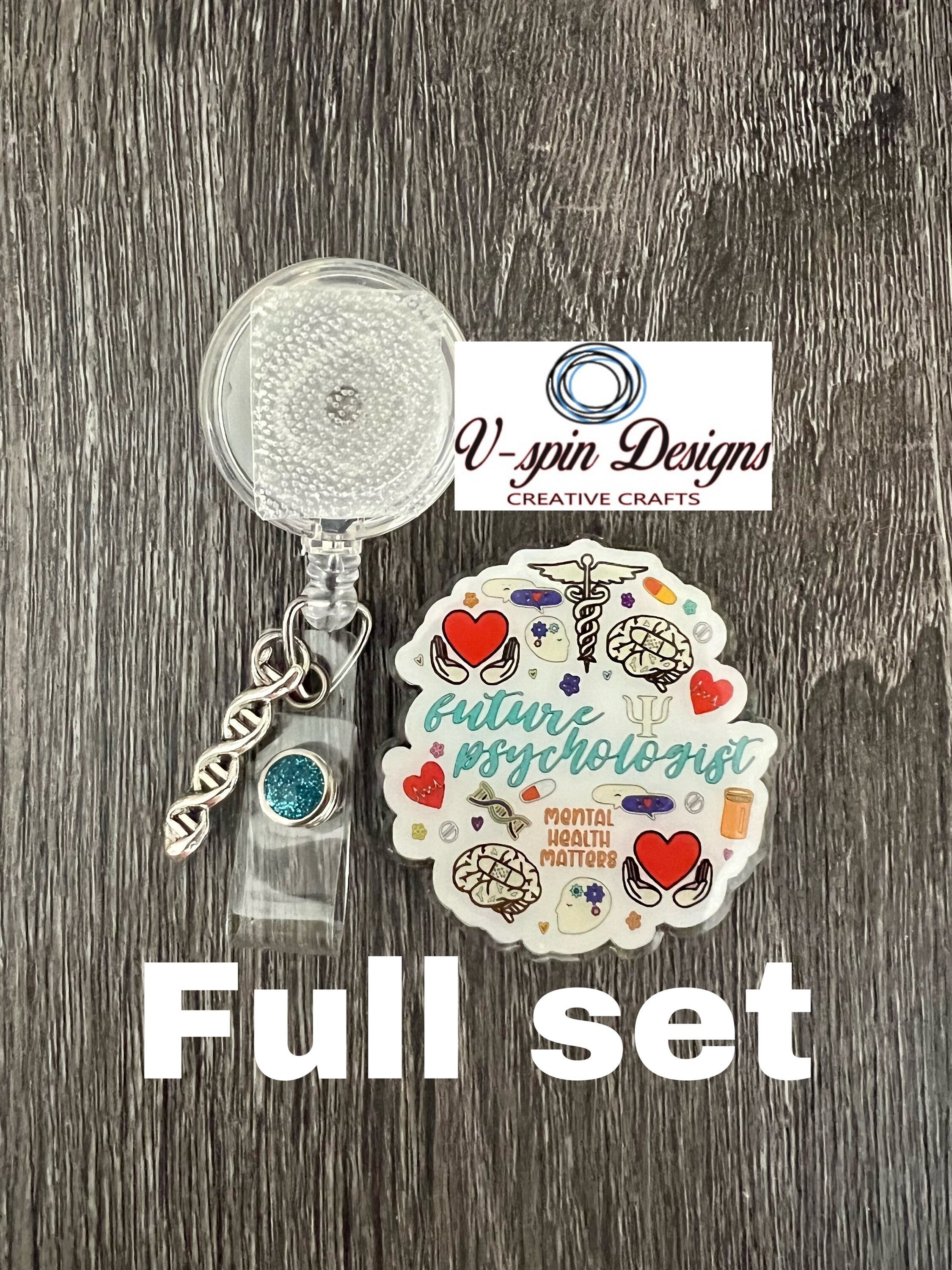 Future Psychologist badge reel/ID Holder/nurses/teachers/mental health/student badge reels