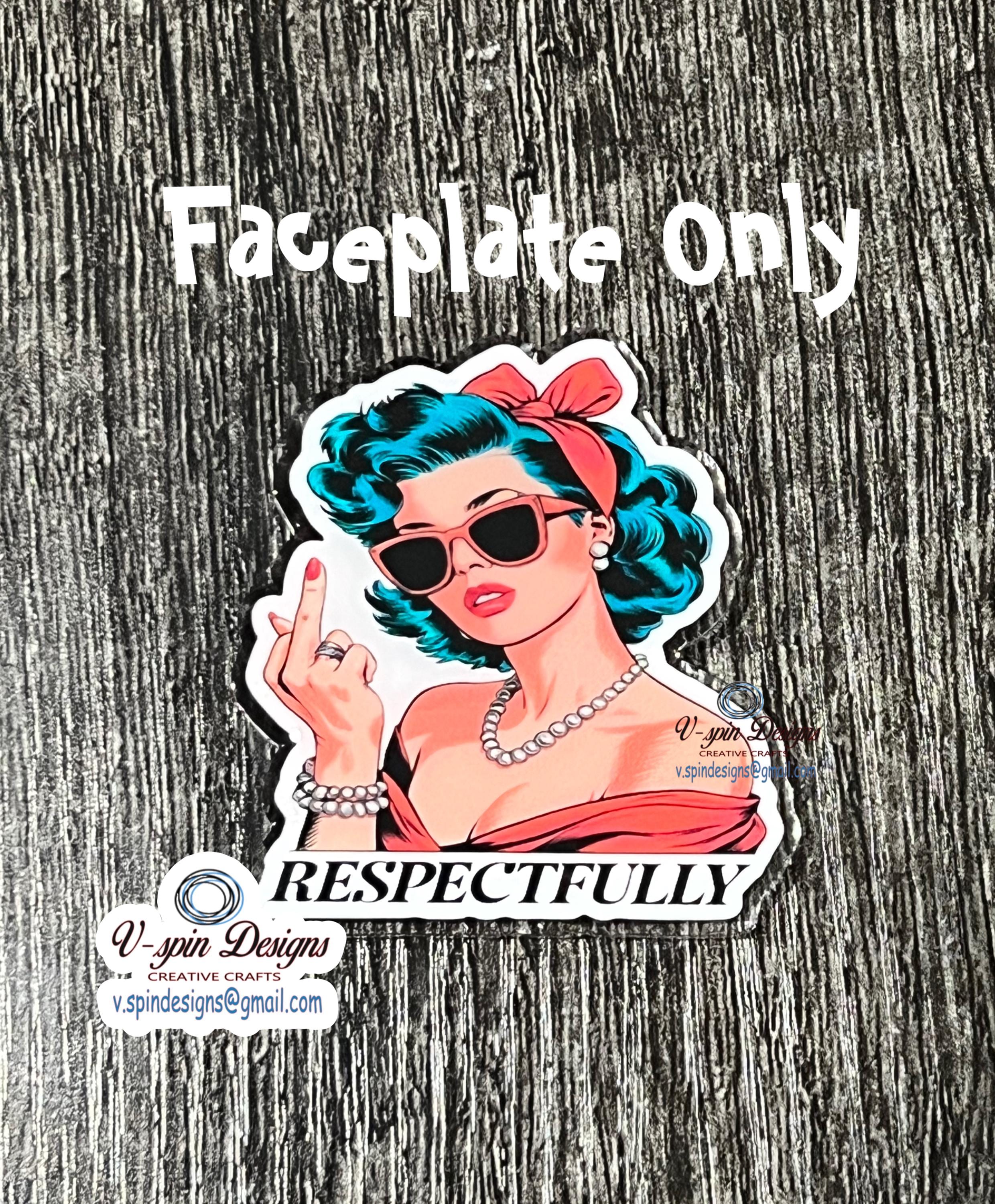 Respectfully Badge reel/ID Holder card holder/nurse badge reels/teachers/funny badge reels
