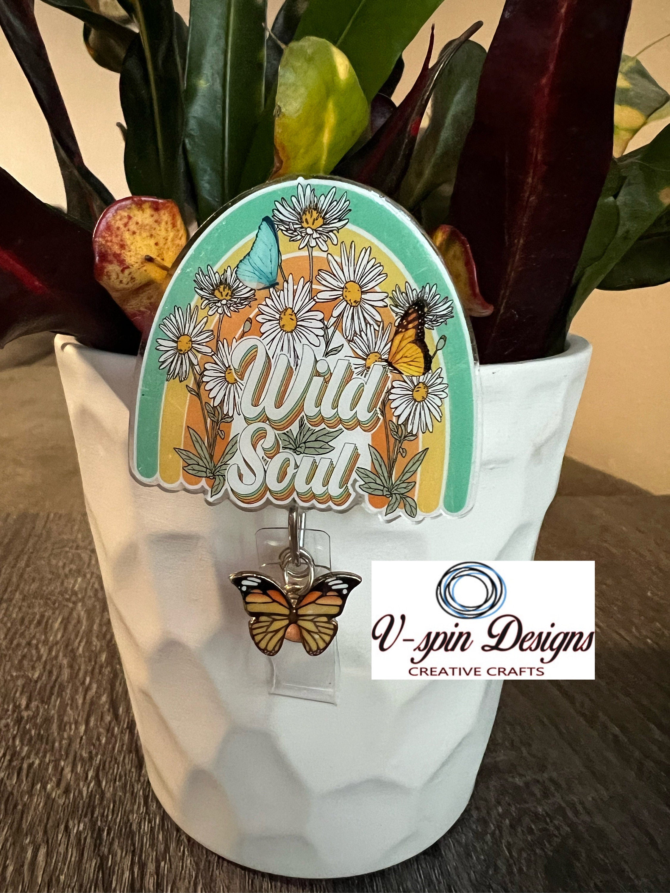 Wild Soul badge reel/ID Holder/nurses/teachers/badge holder/hippie badge reels