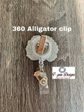 Nurse Badge Reel | Retractable Acrylic ID Holder with Charm
