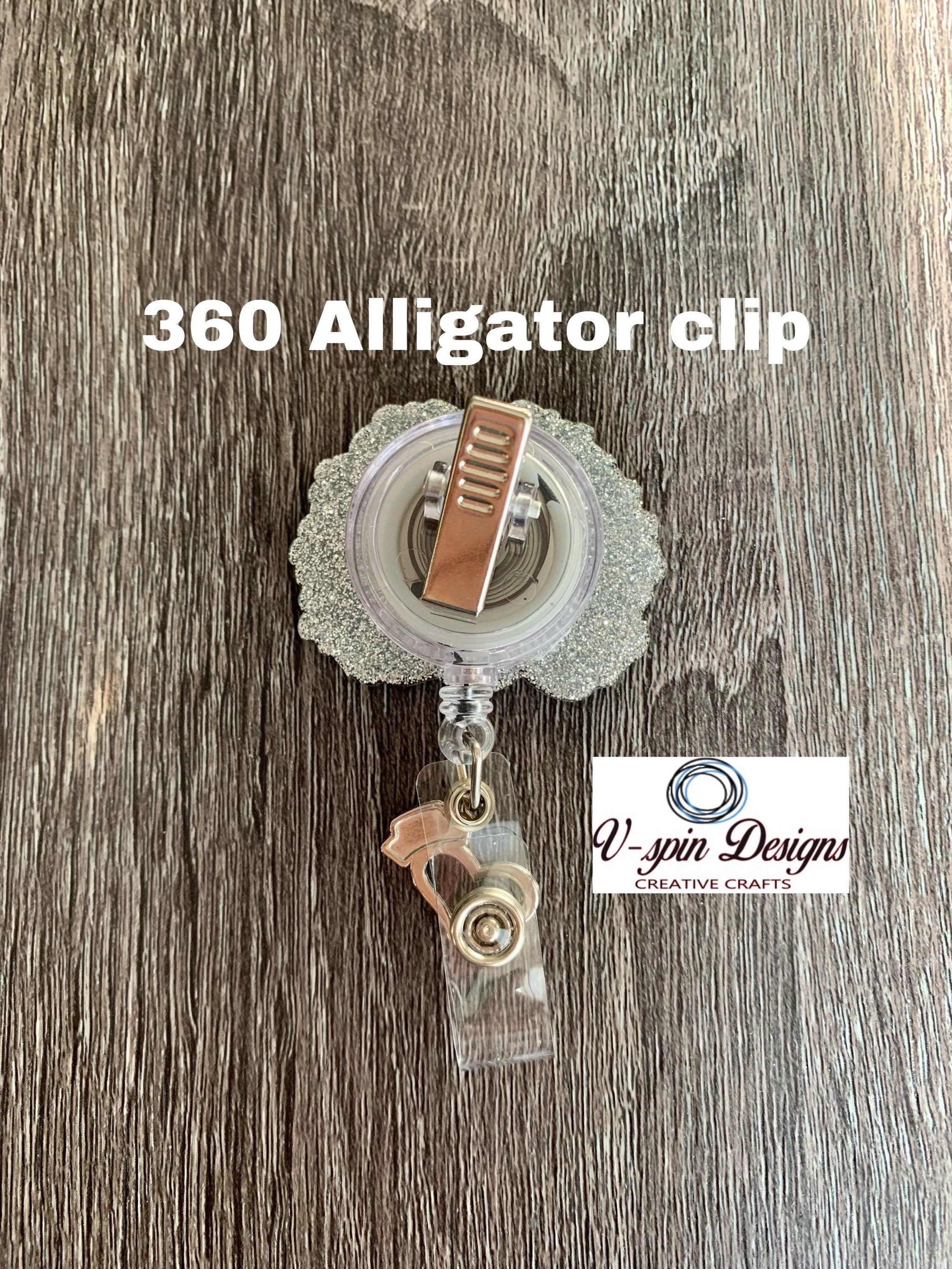 Nurse Badge Reel | Retractable Acrylic ID Holder with Charm
