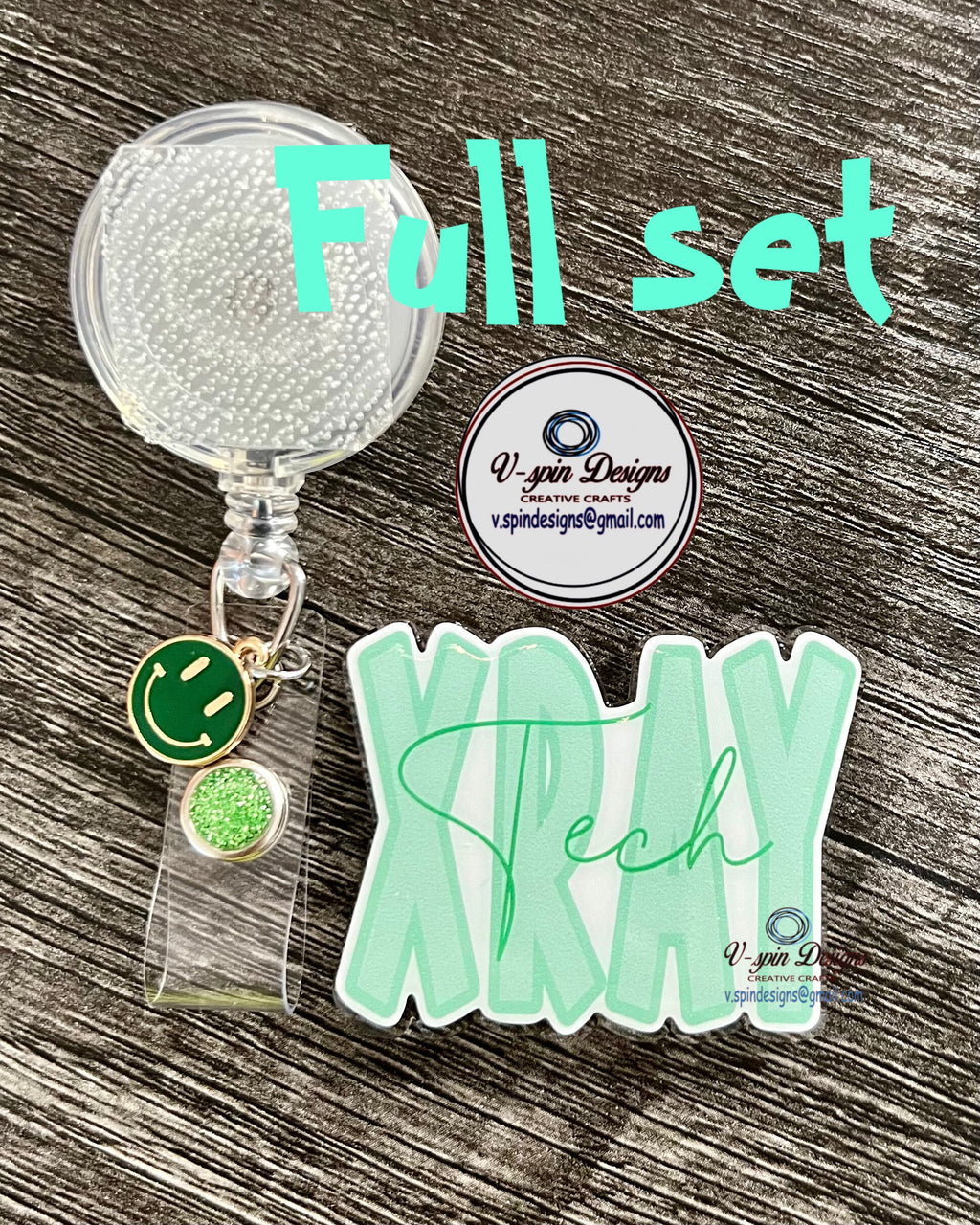 X-Ray Tech Badge Reel | Retractable Acrylic ID Holder for Radiology
