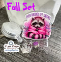 "Even Baddies Get Saddies" Raccoon Badge Reel | Inspirational Retractable ID Holder